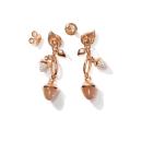 Tamara Comolli MIKADO Ohrringe Dangling 2 Acorns 'Camel' mit Diamant Pavé  - Bild 3