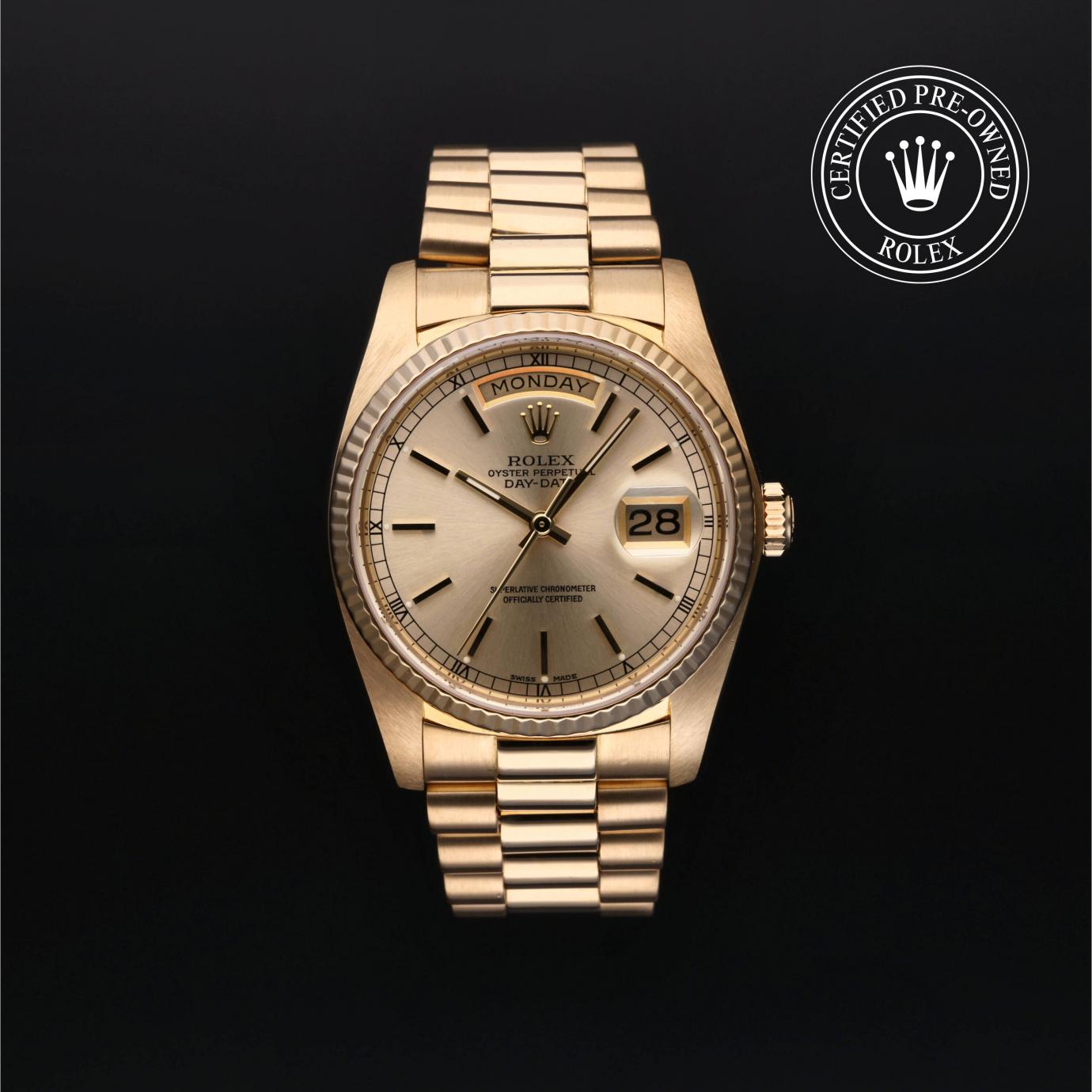 Rolex Oyster Perpetual Day-Date 36 18038 Herrenuhr Soldier