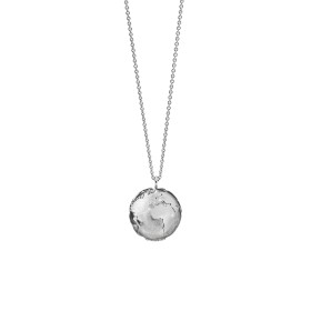 Platin, Halsschmuck, Schmuckwerk Meine Welt Anhänger mit Halskette, Ref: OH194-PT