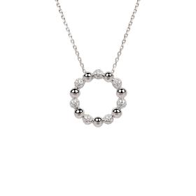 Weißgold, Halsschmuck, Ruppenthal Collier mit KugelAnhänger 00891353