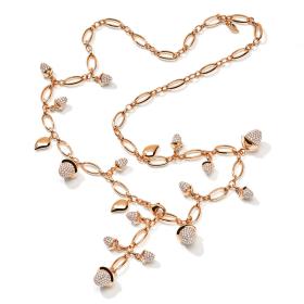 Roségold, Halsschmuck, Tamara Comolli Kurzes MIKADO Collier mit Diamant Pavé  N-M-56-p-rg