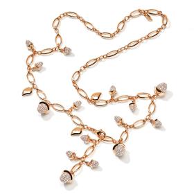 Halsschmuck, Roségold, Tamara Comolli Kurzes MIKADO Collier mit Diamant Pavé  N-M-56-p-rg