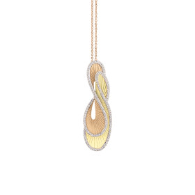 Weißgold, Halsschmuck, Cammilli Regina Anhänger mit Halskette GPE3138R