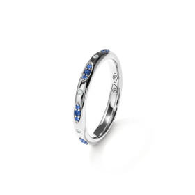         Weißgold, Ringe, Tamara Comolli GYPSY Bandring Pavé 'Ocean' R-Gyp-B-OceP-wg