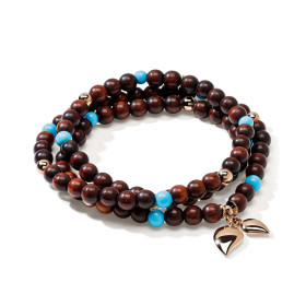         Roségold, Armschmuck, Tamara Comolli INDIA Armband 'Snakewood Türkis' Medium B-IND-SWTur-3-m-rg