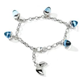 Armschmuck, Weißgold, Tamara Comolli MIKADO Flamenco Charm Armband Sky B-MFL-Ch-Sky-wg