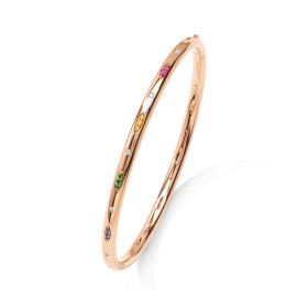         Roségold, Armschmuck, Tamara Comolli GYPSY Armspange mit Pavé 'Candy' BA-Gyp-CanP-17-rg