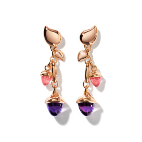         Roségold, Ohrringe, Tamara Comolli MIKADO Ohrringe Dangling 2 Acorns 'Wildberry' E-M-d-2-WB-rg