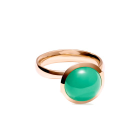 Roségold, Ringe, Tamara Comolli BOUTON Ring Large mit Chrysopras, Ref: R-BOU-l-Chry-rg