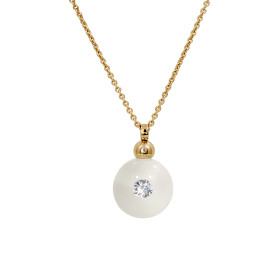         Gelbgold, Halsschmuck, Schmuckwerk Glasklar Anhänger mit Halskette DH557-GG-GW