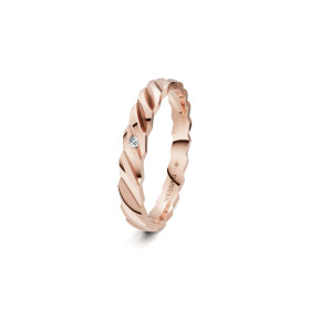 Roségold, Ringe, Niessing Woven Love Ring N401510-3mm-0.01ct-gloss-sug