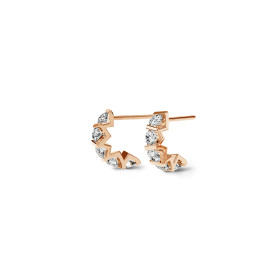 Rotgold, Ohrringe, Niessing Vivida Creolen, Ref: N404975-3.5mm-0.16ct-cr