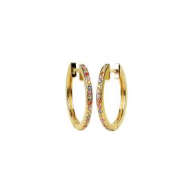 Gelbgold, Ohrringe, Ruppenthal Creolen Saphire fancy 00771145