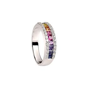 Ringe, Weißgold, Ruppenthal Ring Saphire fancy Rainbow 00842926