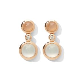 Roségold, Ohrringe, Tamara Comolli BOUTON 2 Cabochon Ohrringe Camel E-BOU-2-Camel-Clrg