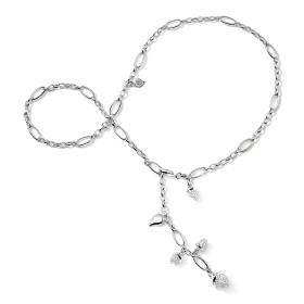 Weißgold, Halsschmuck, Tamara Comolli MIKADO Collier Delicate mit Diamond Pavé  N-M-Del51-p-wg