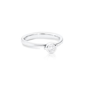 Ringe, Weißgold, Tamara Comolli BOUTON Solitaire Ring R-BOU-Sol-Cl-wg