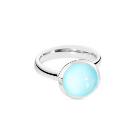         Weißgold, Ringe, Tamara Comolli BOUTON Ring large mit Chalcedon R-BOU-l-ChAq-wg