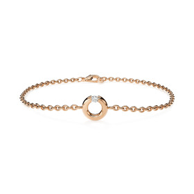         Rotgold, Armschmuck, Niessing Spannring® Armband N412925-200mm-0.05ct-cr