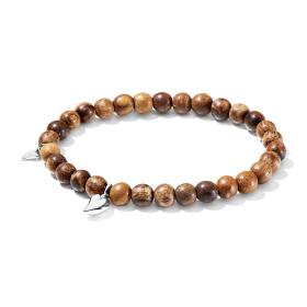 Armschmuck, Weißgold, Tamara Comolli INDIA Drop Armband small Snakewood B-IND-SW-Dr-s-wg