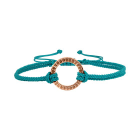 Rotgold, Armschmuck, Zig Zag by Natalie Zig Zag & Woven Armband mit Kreis-Anhänger , Ref: 00121173A