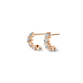 Rotgold, Ohrringe, Niessing Vivida Creolen, Ref: N404975-4mm-0.23ct-cr