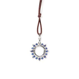 Weißgold, Halsschmuck, Tamara Comolli GYPSY Anhänger Sun 'Ocean' small P-Gyp-Oce-s-wg