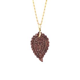 Gelbgold, Halsschmuck, Tamara Comolli INDIA Anhänger medium Snakewood P-IND-m-SW-yg