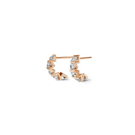 Rotgold, Ohrringe, Niessing Vivida Creolen, Ref: N404975-2.8mm-0.08ct-cr