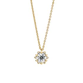 Gelbgold, Halsschmuck, Schmuckwerk Alpen Anhänger mit Halskette FH134-GG