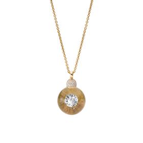 Rotgold, Halsschmuck, Schmuckwerk Anhänger Glasklar DH5206-RG-RG
