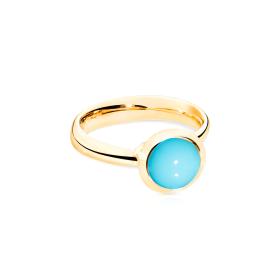 Gelbgold, Ringe, Tamara Comolli BOUTON Ring small Türkis R-BOU-s-Tur-yg