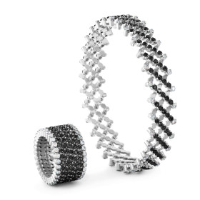 Weißgold, Armschmuck, Serafino Consoli Serafino Multi-Size Ring und Armreif, Ref: S.RB 7F2 WG WD BD