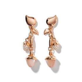         Roségold, Ohrringe, Tamara Comolli MIKADO Ohrringe Dangling 2 Acorns 'Camel' E-M-d-2-Cam-p-rg
