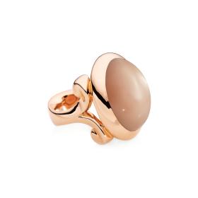 Roségold, Ringe, Tamara Comolli HIPPIE GLAM Ring small Brauner Mondstein R-HG-s-MoBr-rg