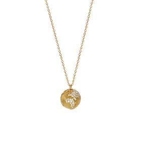 Rotgold, Halsschmuck, Schmuckwerk Anhänger Meine Welt mit Halskette OH406-RG