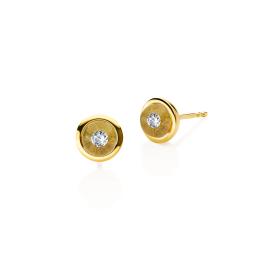 Gelbgold, Ohrringe, Schmuckwerk Glasklar Ohrstecker DO367-GG-GK