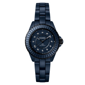         Damenuhr, CHANEL J12 BLEU Kaliber 12.2 Uhr, 33 MM H9657