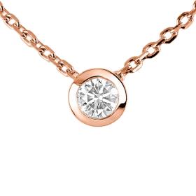 Roségold, Halsschmuck, Ruppenthal Collier Solitär 00807276