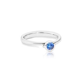 Weißgold, Ringe, Tamara Comolli BOUTON Solitaire Ring R-BOU-Sol-SaBl-wg
