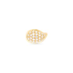 Gelbgold, Halsschmuck, Tamara Comolli SIGNATURE Drop clasp mit Diamant Pavé  A-Dr-p-yg