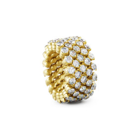 Gelbgold, Ringe, Serafino Consoli Brevetto Multi-Size Ring RMS 5F4 YG WD