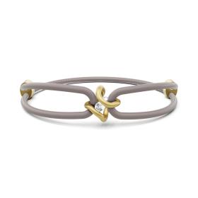 Leder, Armschmuck, Niessing Spannring® Ära Armband N392910-grau-cy