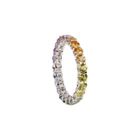 Ringe, Weißgold, Ruppenthal Memoirering Saphire Rainbow 00872474