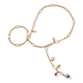 Roségold, Halsschmuck, Tamara Comolli MIKADO Collier Delicate Candy mit Diamond Pavé  N-M-Del51-Can-p-rg