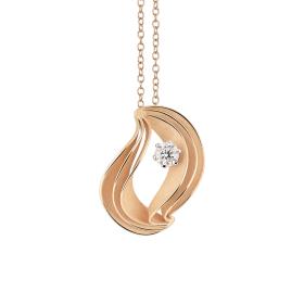 Roségold, Halsschmuck, Annamaria Cammilli Dune Solar Anhänger mit Halskette GPE3197J