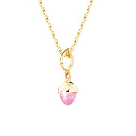 Gelbgold, Halsschmuck, Tamara Comolli MIKADO Flamenco Anhänger rosa Turmalin P-MFL-TuRo-yg
