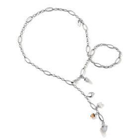 Halsschmuck, Weißgold, Tamara Comolli MIKADO Collier Delicate Cashmere mit Diamond Pavé  N-M-Del51-Cas-p-wg