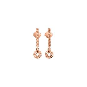 Roségold, Ohrringe, Zig Zag by Natalie Stabohrstecker mit Hänger rund 00120773