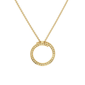 Gelbgold, Halsschmuck, Schmuckwerk Saturn Anhänger mit Halskette, Ref: SH825-GG